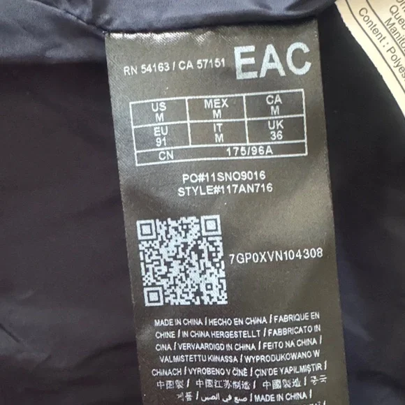 Guess Navy Blue Puffer Jacket - Picture 4 of 6